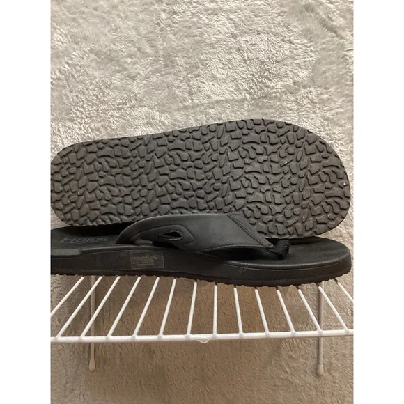 Flojos Mens Black Flip Flops Sandals Thong Beach Size 12 - Picture 5 of 7